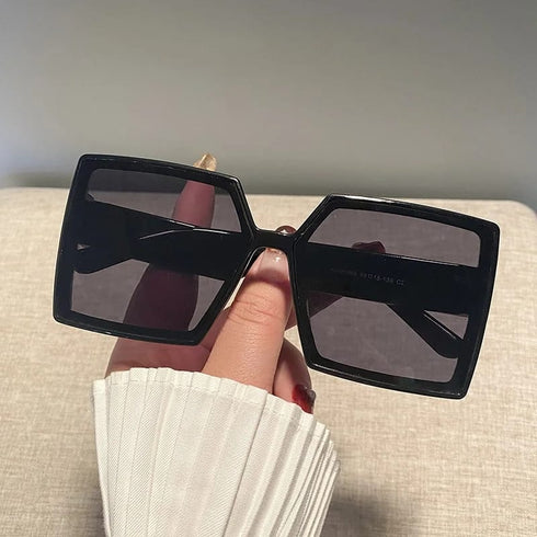 Over-size Square Big Frame Black Sunglasses